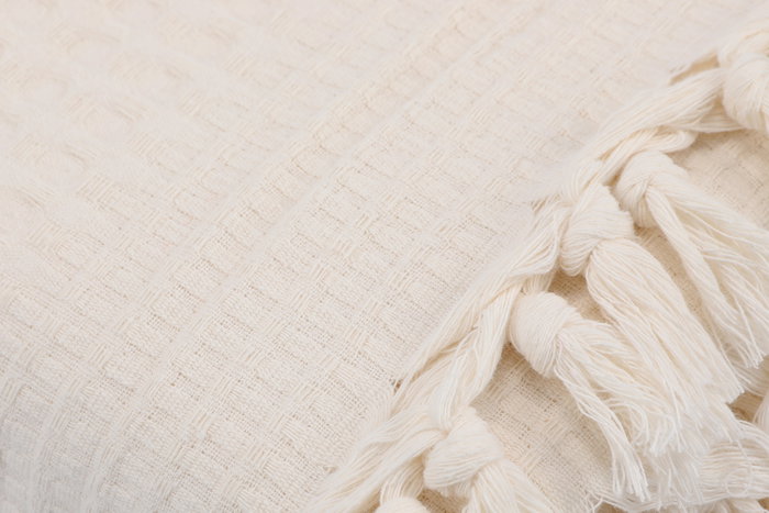 L'essentiel linge de maison Sábana doble de piqué Crema